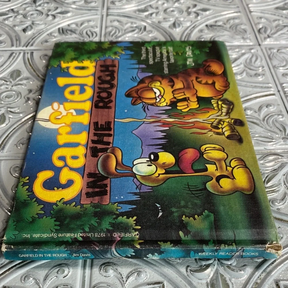 Vintage Garfield in the Rough Hardcover Book 1984 Weekly Reader Jim Davis Comic